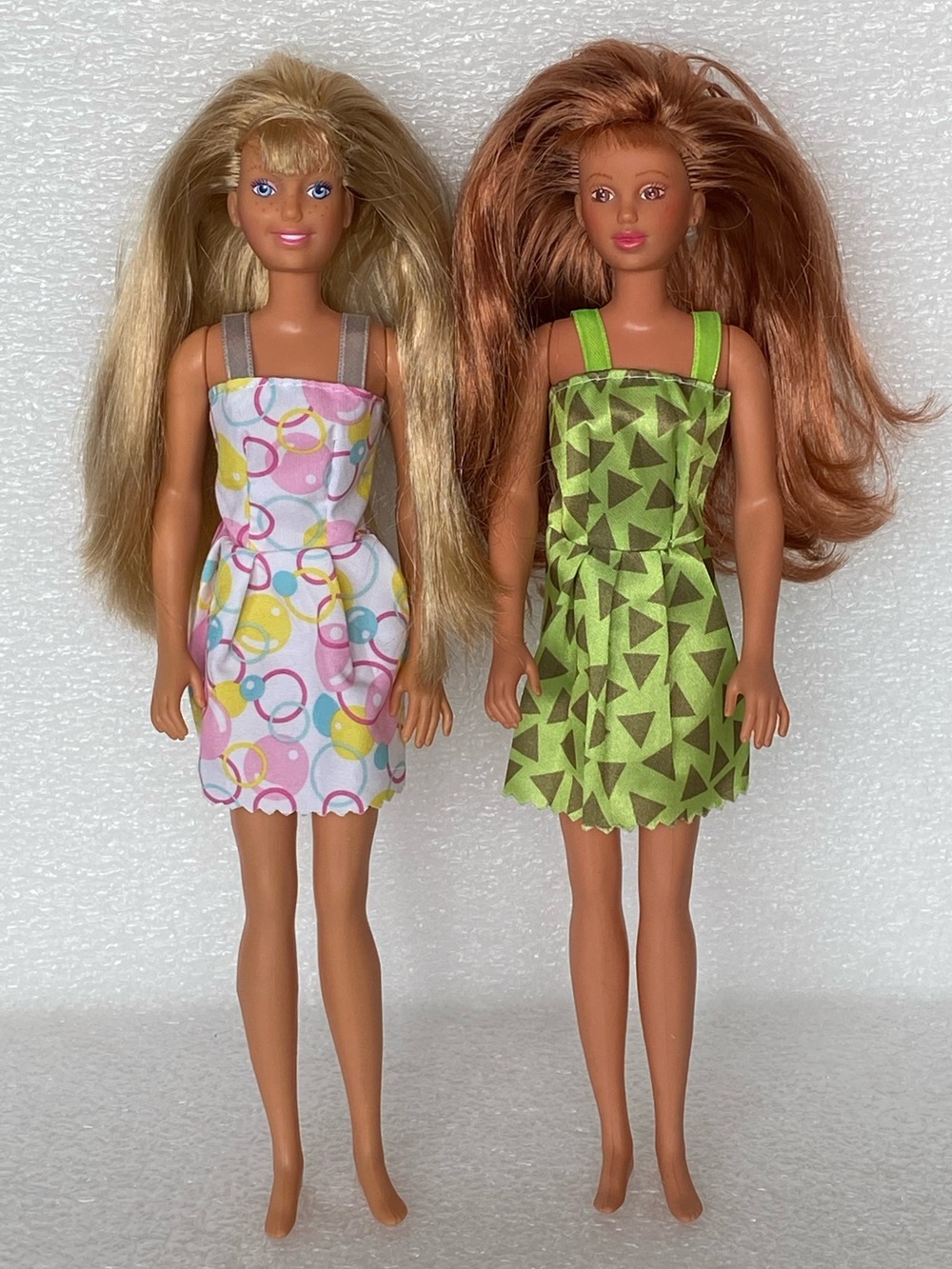 Lot of 2 Vintage 1987 Hasbro Maxie and Ashley Fashion Dolls - Redressed